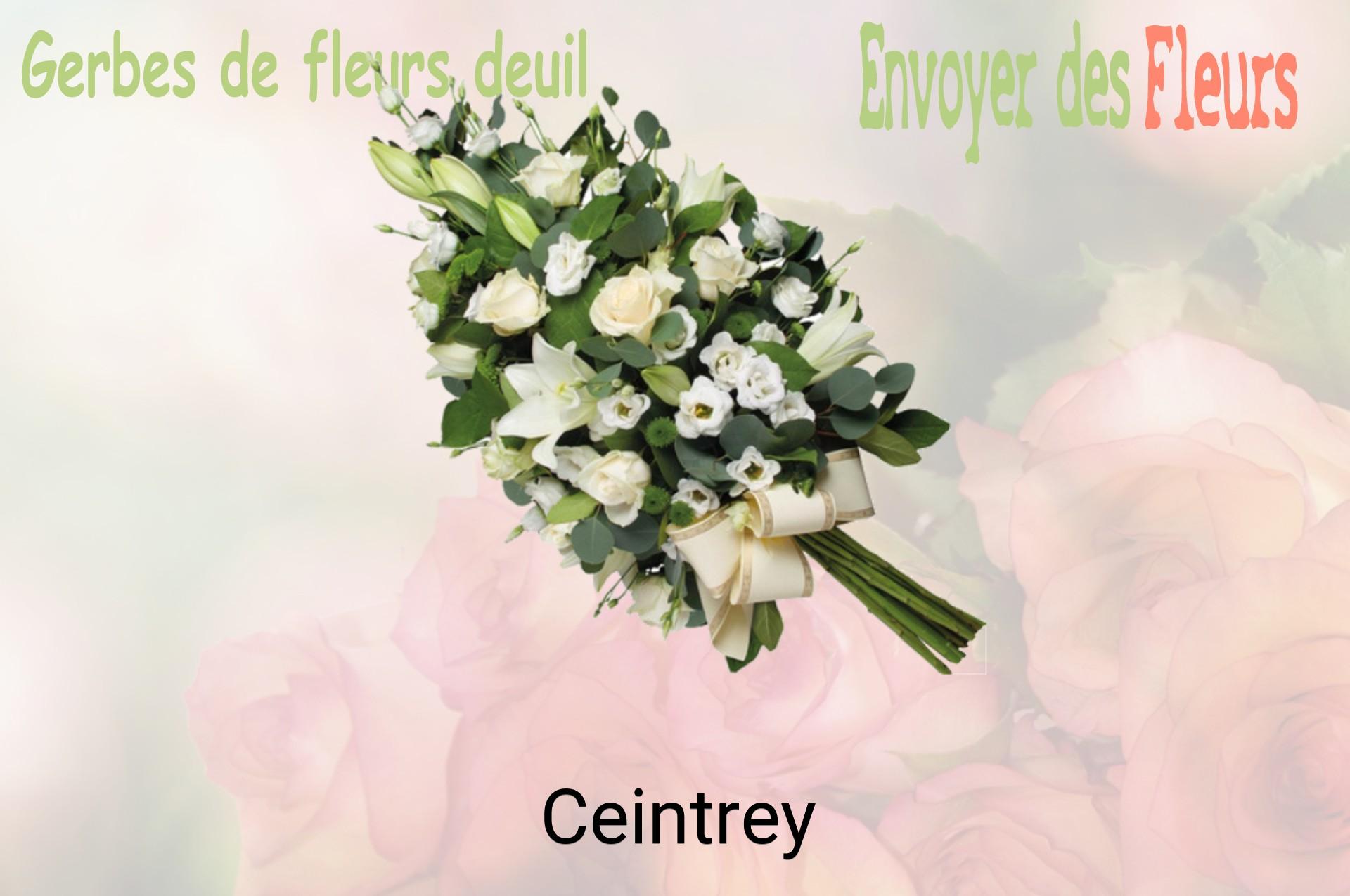 Gerbe de fleurs de deuil livrée à Ceintrey